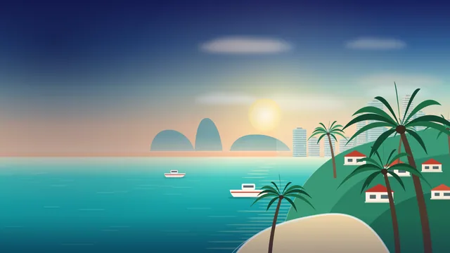 Illustrated Bangkok and Phuket coast